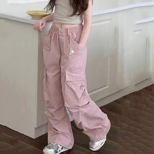 Girls Cargo Pants Spring Large Size Trousers For Teenager Summer Children's Fashion Clothing Kids Casual Loose Clothing 5 - 14Y - TheGlamTrend14:193Pink;200000463:20000419511 - 12T(Size 160);200007763:201336100PinkCHINA11 - 12T(Size 160)Girls Cargo Pants Spring Large Size Trousers For Teenager Summer Children's Fashion Clothing Kids Casual Loose Clothing 5 - 14Y