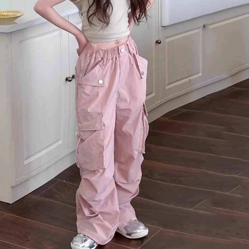 Girls Cargo Pants Spring Large Size Trousers For Teenager Summer Children's Fashion Clothing Kids Casual Loose Clothing 5 - 14Y - TheGlamTrend14:193Pink;200000463:20000419511 - 12T(Size 160);200007763:201336100PinkCHINA11 - 12T(Size 160)Girls Cargo Pants Spring Large Size Trousers For Teenager Summer Children's Fashion Clothing Kids Casual Loose Clothing 5 - 14Y