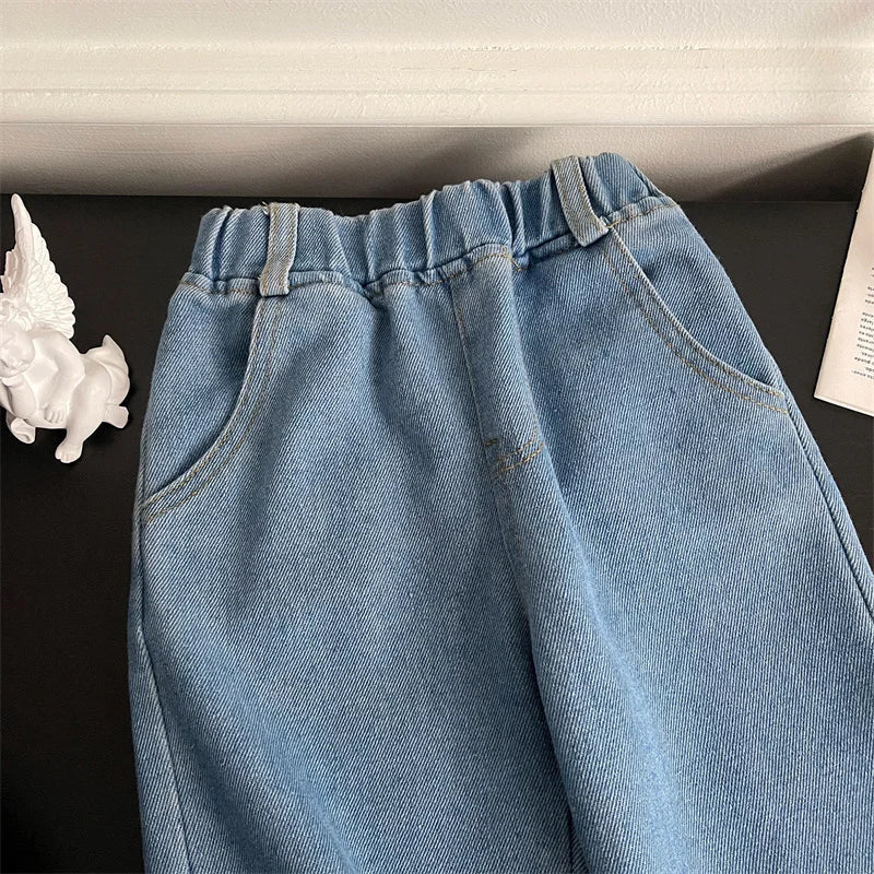 Girls Jeans Long Trousers Kids Pants Cotton 2024 Fashion Spring Autumn Baby's Teenagers Sport High Quality Children's Clothing - TheGlamTrend14:771Blue;200000463:200004187Blue2TGirls Jeans Long Trousers Kids Pants Cotton 2024 Fashion Spring Autumn Baby's Teenagers Sport High Quality Children's Clothing