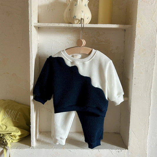 Kids Baby Boy Clothing Sets Toddler Outfits Blue White Splic Tops+Pants Thick Fleece Winter Warm 0 - 3Years Baby Clothes Tracksuit - TheGlamTrend14:201800840;200000463:2001691979 - 12MNavy Blue9 - 12MKids Baby Boy Clothing Sets Toddler Outfits Blue White Splic Tops+Pants Thick Fleece Winter Warm 0 - 3Years Baby Clothes Tracksuit