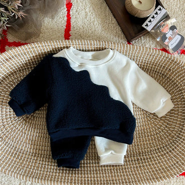 Kids Baby Boy Clothing Sets Toddler Outfits Blue White Splic Tops+Pants Thick Fleece Winter Warm 0 - 3Years Baby Clothes Tracksuit - TheGlamTrend14:201800840;200000463:2001691979 - 12MNavy Blue9 - 12MKids Baby Boy Clothing Sets Toddler Outfits Blue White Splic Tops+Pants Thick Fleece Winter Warm 0 - 3Years Baby Clothes Tracksuit