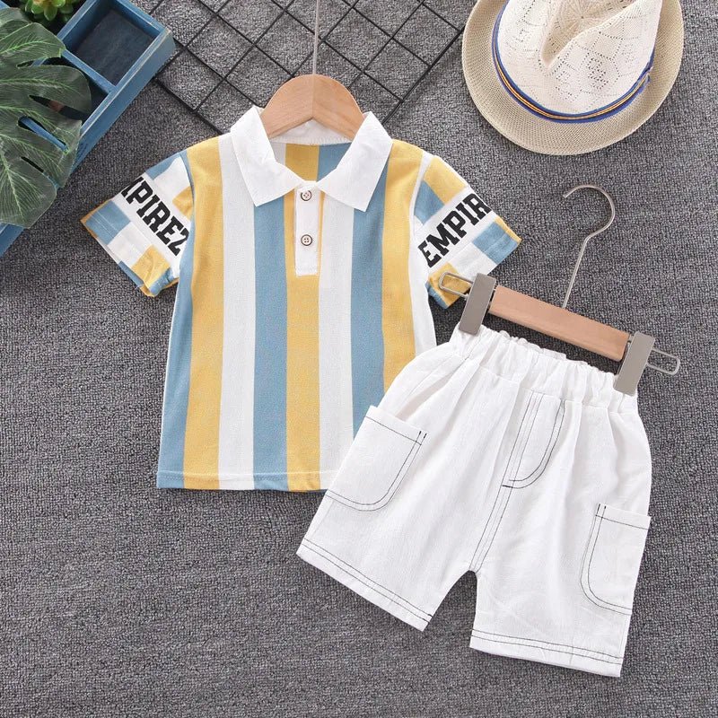 Kids Boys Clothing Sets Baby Tee Shirt + Pants Infant Toddler Children Casual Wear T-shirt + Shorts Outfits Suits 1 - 4 Years - TheGlamTrend14:366Yellow;200000463:2001691979 - 12 MonthsYellow9 - 12 MonthsKids Boys Clothing Sets Baby Tee Shirt + Pants Infant Toddler Children Casual Wear T-shirt + Shorts Outfits Suits 1 - 4 Years