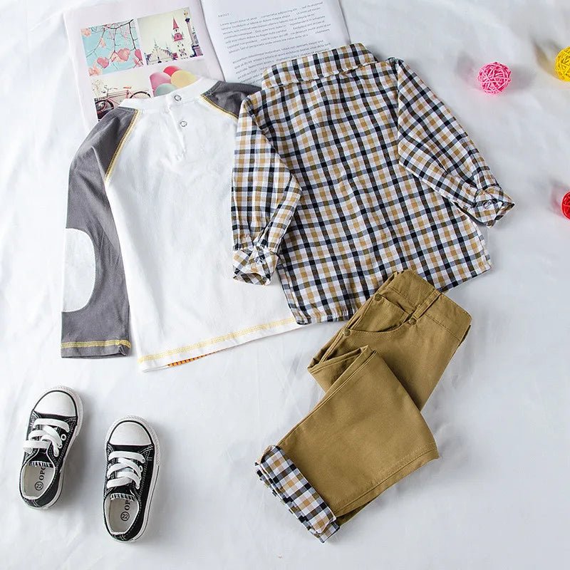 Kids BoysClothes Children Plaid Coat+T-Shirt+Pants 3pcs Baby Suits Toddler Boy Clothing Spring Autumn Outerwear Costume BC1034 - TheGlamTrend14:7713PCS;200000463:2000041913PCS5Kids BoysClothes Children Plaid Coat+T-Shirt+Pants 3pcs Baby Suits Toddler Boy Clothing Spring Autumn Outerwear Costume BC1034