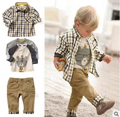 Kids BoysClothes Children Plaid Coat+T-Shirt+Pants 3pcs Baby Suits Toddler Boy Clothing Spring Autumn Outerwear Costume BC1034 - TheGlamTrend14:7713PCS;200000463:2000041913PCS5Kids BoysClothes Children Plaid Coat+T-Shirt+Pants 3pcs Baby Suits Toddler Boy Clothing Spring Autumn Outerwear Costume BC1034