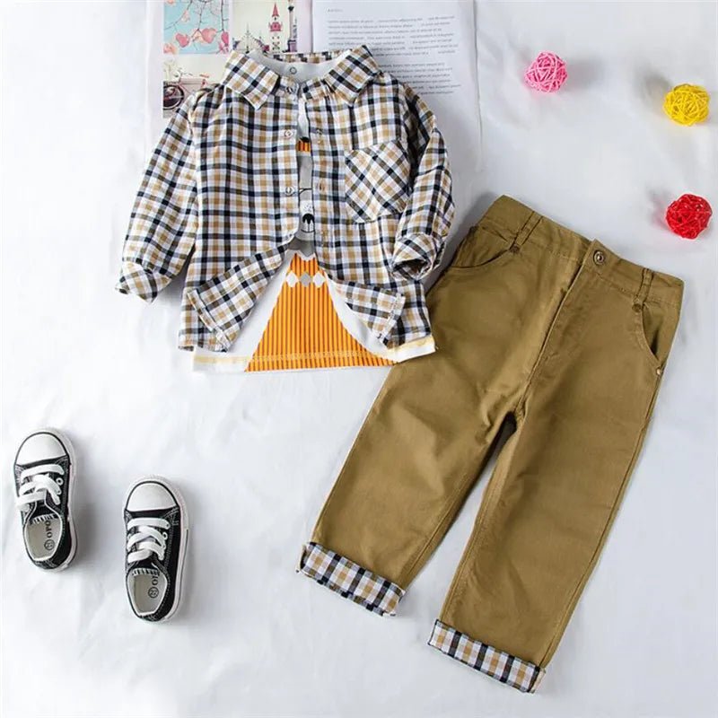 Kids BoysClothes Children Plaid Coat+T-Shirt+Pants 3pcs Baby Suits Toddler Boy Clothing Spring Autumn Outerwear Costume BC1034 - TheGlamTrend14:7713PCS;200000463:2000041913PCS5Kids BoysClothes Children Plaid Coat+T-Shirt+Pants 3pcs Baby Suits Toddler Boy Clothing Spring Autumn Outerwear Costume BC1034