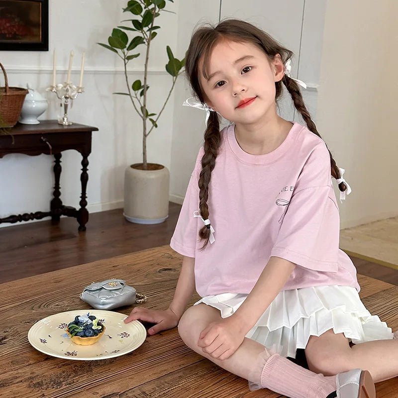 Kids Clothes Girl Children Short Sleeved Girl Clothes Summer T Shirt Tops Children Clothing Boy Cloth Ropa De Niña Ropa De Niño - TheGlamTrend14:771pink;200000463:20000419590cmpink90cmKids Clothes Girl Children Short Sleeved Girl Clothes Summer T Shirt Tops Children Clothing Boy Cloth Ropa De Niña Ropa De Niño