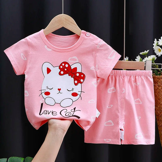 Kids Clothes Set Baby Boy/Girl T-Shirt + Shorts Summer Clothing Cotton Cartoon Casual Boys Tracksuit Children Baby Clothes Set - TheGlamTrend14:10Set17;200000463:20066189612M - 18MSet1712M - 18MKids Clothes Set Baby Boy/Girl T-Shirt + Shorts Summer Clothing Cotton Cartoon Casual Boys Tracksuit Children Baby Clothes Set
