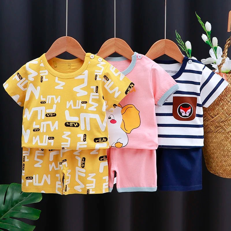 Kids Clothes Set Baby Boy/Girl T-Shirt + Shorts Summer Clothing Cotton Cartoon Casual Boys Tracksuit Children Baby Clothes Set - TheGlamTrend14:10Set17;200000463:20066189612M - 18MSet1712M - 18MKids Clothes Set Baby Boy/Girl T-Shirt + Shorts Summer Clothing Cotton Cartoon Casual Boys Tracksuit Children Baby Clothes Set