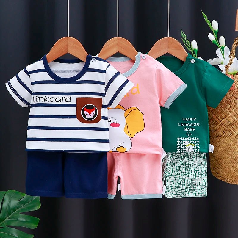 Kids Clothes Set Baby Boy/Girl T-Shirt + Shorts Summer Clothing Cotton Cartoon Casual Boys Tracksuit Children Baby Clothes Set - TheGlamTrend14:10Set17;200000463:20066189612M - 18MSet1712M - 18MKids Clothes Set Baby Boy/Girl T-Shirt + Shorts Summer Clothing Cotton Cartoon Casual Boys Tracksuit Children Baby Clothes Set