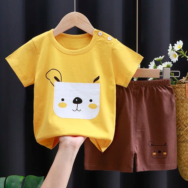 Kids Clothes Set Baby Boy/Girl T-Shirt + Shorts Summer Clothing Cotton Cartoon Casual Boys Tracksuit Children Baby Clothes Set - TheGlamTrend14:175Set9;200000463:20066189724MSet924MKids Clothes Set Baby Boy/Girl T-Shirt + Shorts Summer Clothing Cotton Cartoon Casual Boys Tracksuit Children Baby Clothes Set
