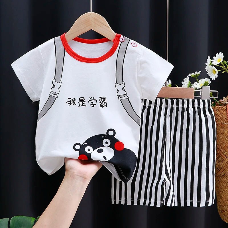Kids Clothes Set Baby Boy/Girl T-Shirt + Shorts Summer Clothing Cotton Cartoon Casual Boys Tracksuit Children Baby Clothes Set - TheGlamTrend14:200001438Set12;200000463:20066189724MSet1224MKids Clothes Set Baby Boy/Girl T-Shirt + Shorts Summer Clothing Cotton Cartoon Casual Boys Tracksuit Children Baby Clothes Set