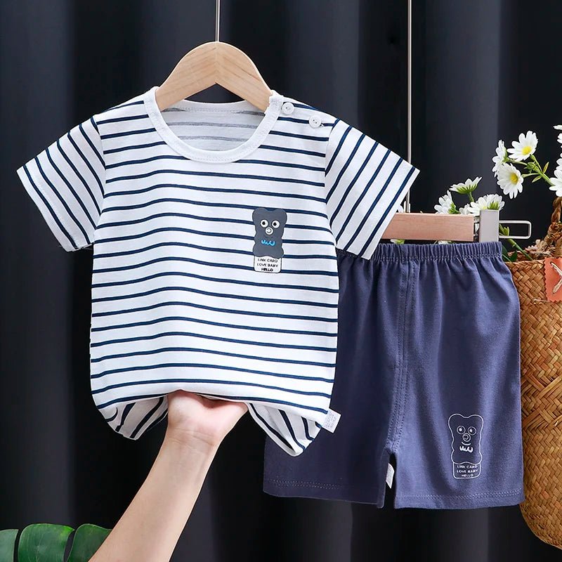 Kids Clothes Set Baby Boy/Girl T-Shirt + Shorts Summer Clothing Cotton Cartoon Casual Boys Tracksuit Children Baby Clothes Set - TheGlamTrend14:200002130Set11;200000463:2000003114TSet114TKids Clothes Set Baby Boy/Girl T-Shirt + Shorts Summer Clothing Cotton Cartoon Casual Boys Tracksuit Children Baby Clothes Set