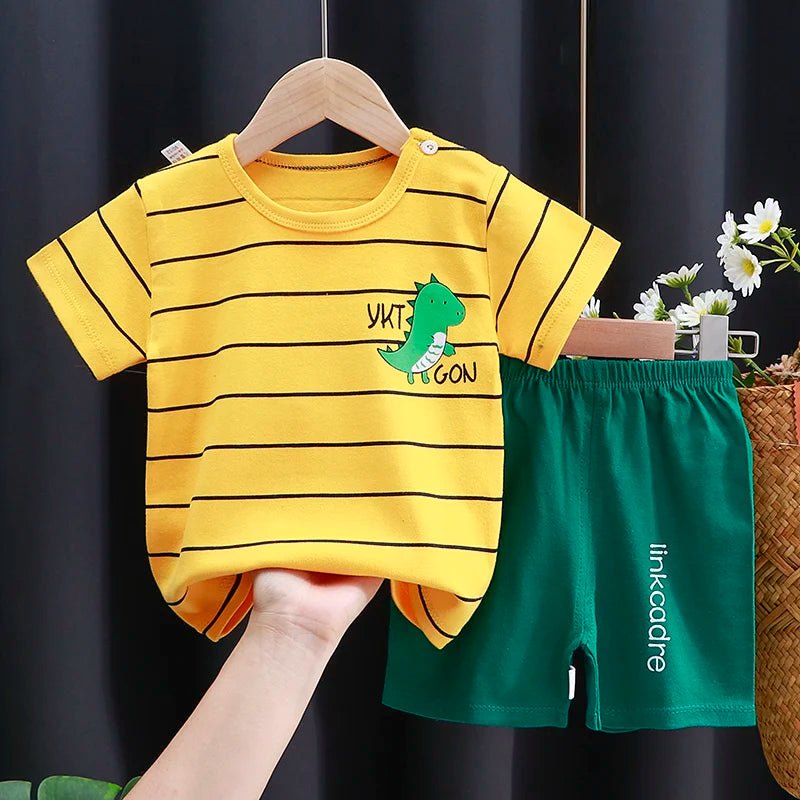Kids Clothes Set Baby Boy/Girl T-Shirt + Shorts Summer Clothing Cotton Cartoon Casual Boys Tracksuit Children Baby Clothes Set - TheGlamTrend14:200004889Set10;200000463:2000003114TSet104TKids Clothes Set Baby Boy/Girl T-Shirt + Shorts Summer Clothing Cotton Cartoon Casual Boys Tracksuit Children Baby Clothes Set