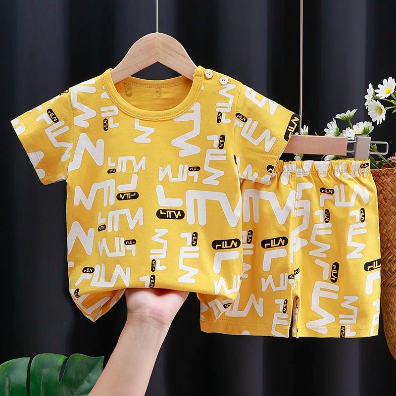 Kids Clothes Set Baby Boy/Girl T-Shirt + Shorts Summer Clothing Cotton Cartoon Casual Boys Tracksuit Children Baby Clothes Set - TheGlamTrend14:200004890Set8;200000463:2000003114TSet84TKids Clothes Set Baby Boy/Girl T-Shirt + Shorts Summer Clothing Cotton Cartoon Casual Boys Tracksuit Children Baby Clothes Set