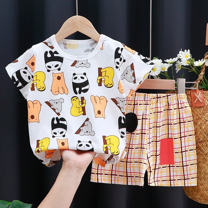 Kids Clothes Set Baby Boy/Girl T-Shirt + Shorts Summer Clothing Cotton Cartoon Casual Boys Tracksuit Children Baby Clothes Set - TheGlamTrend14:350852Set13;200000463:2000003114TSet134TKids Clothes Set Baby Boy/Girl T-Shirt + Shorts Summer Clothing Cotton Cartoon Casual Boys Tracksuit Children Baby Clothes Set