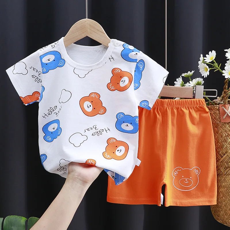 Kids Clothes Set Baby Boy/Girl T-Shirt + Shorts Summer Clothing Cotton Cartoon Casual Boys Tracksuit Children Baby Clothes Set - TheGlamTrend14:4812Set18;200000463:2000003114TSet184TKids Clothes Set Baby Boy/Girl T-Shirt + Shorts Summer Clothing Cotton Cartoon Casual Boys Tracksuit Children Baby Clothes Set