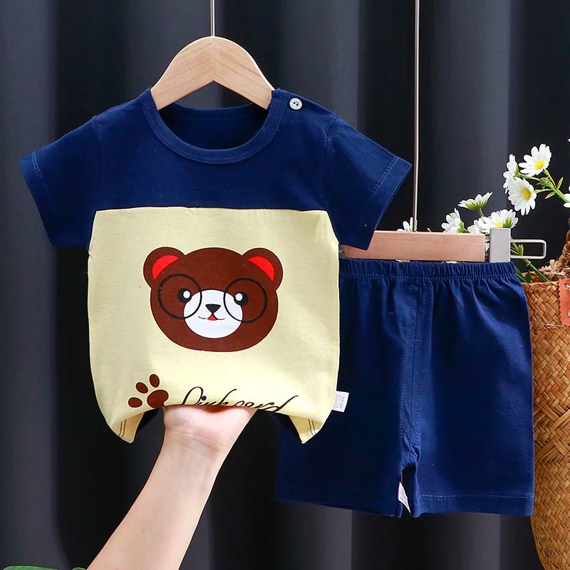 Kids Clothes Set Baby Boy/Girl T-Shirt + Shorts Summer Clothing Cotton Cartoon Casual Boys Tracksuit Children Baby Clothes Set - TheGlamTrend14:691Set7;200000463:20066189612M - 18MSet712M - 18MKids Clothes Set Baby Boy/Girl T-Shirt + Shorts Summer Clothing Cotton Cartoon Casual Boys Tracksuit Children Baby Clothes Set