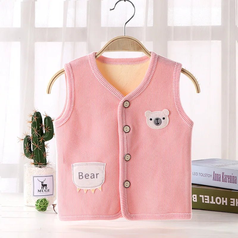 Kids Clothes Waistcoat Children's Vest Boy Girl Thicken Velvet lining Keep Warm Jackets Vest Children's Clothing Autumn Winter - TheGlamTrend14:175Style 3;200000463:2000041969MStyle 39MKids Clothes Waistcoat Children's Vest Boy Girl Thicken Velvet lining Keep Warm Jackets Vest Children's Clothing Autumn Winter