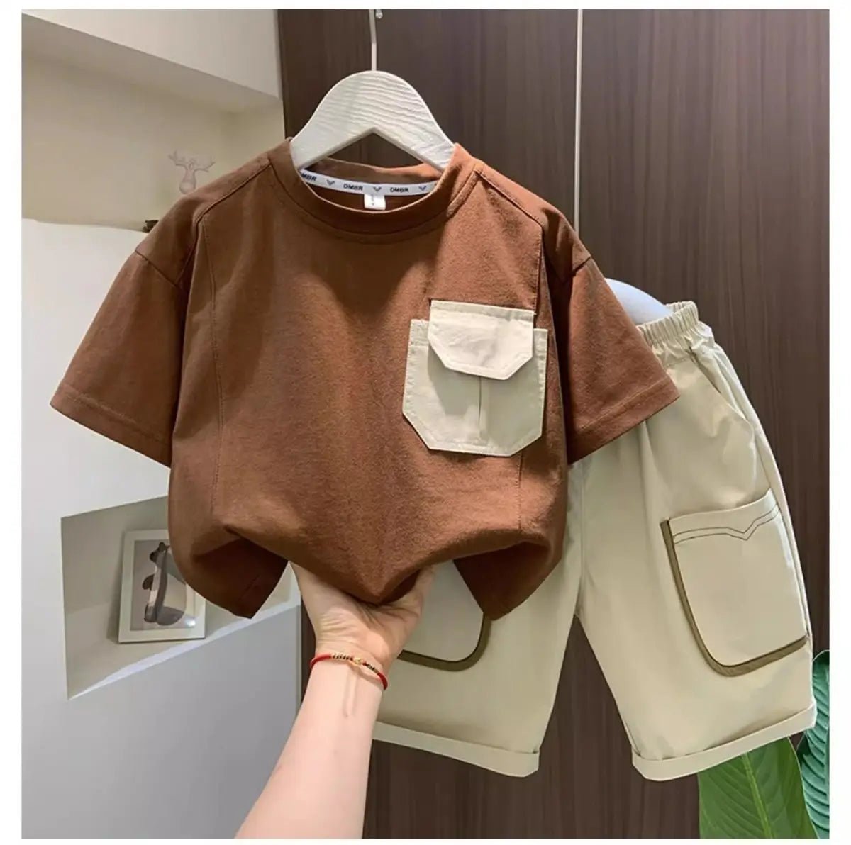 Kids Clothing Suit Boys Summer Short sleeved Set New Korean Edition Fashionable Children's T-shirt and Shorts Two Piece Set - TheGlamTrend14:29;200000463:2000041938 - 9T 150CMWHITE8 - 9T 150CMKids Clothing Suit Boys Summer Short sleeved Set New Korean Edition Fashionable Children's T-shirt and Shorts Two Piece Set