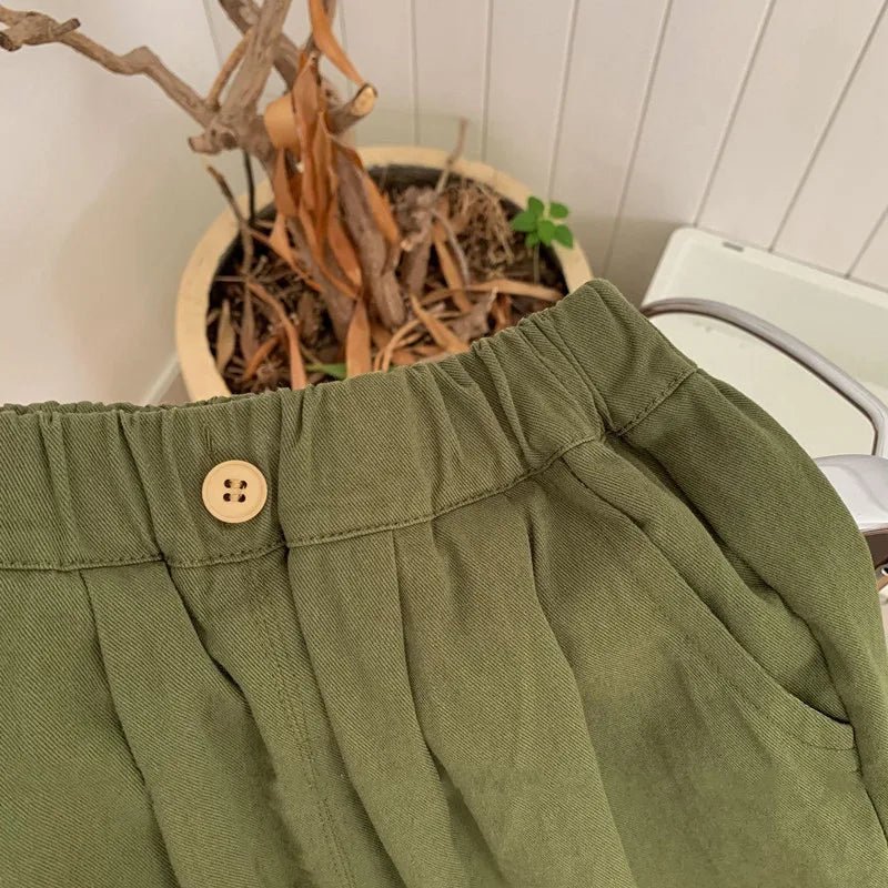 Kids Trousers Autumn Boys cotton loose casual pants Girls all - match wide leg pants 2 - 7Years - TheGlamTrend14:200004889Green;200000463:200004187Green2TKids Trousers Autumn Boys cotton loose casual pants Girls all - match wide leg pants 2 - 7Years