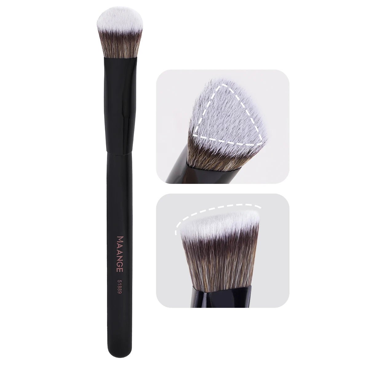 MAANGE Under Eye Concealer Makeup Brush Triangle Foundation Brush for Liquid Cream Blending Concealing Cosmetic Makeup Tools - TheGlamTrend200007787:175BlackBlackMAANGE Under Eye Concealer Makeup Brush Triangle Foundation Brush for Liquid Cream Blending Concealing Cosmetic Makeup Tools