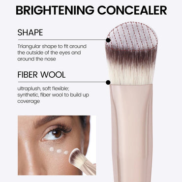 MAANGE Under Eye Concealer Makeup Brush Triangle Foundation Brush for Liquid Cream Blending Concealing Cosmetic Makeup Tools - TheGlamTrend200007787:193PinkPinkMAANGE Under Eye Concealer Makeup Brush Triangle Foundation Brush for Liquid Cream Blending Concealing Cosmetic Makeup Tools