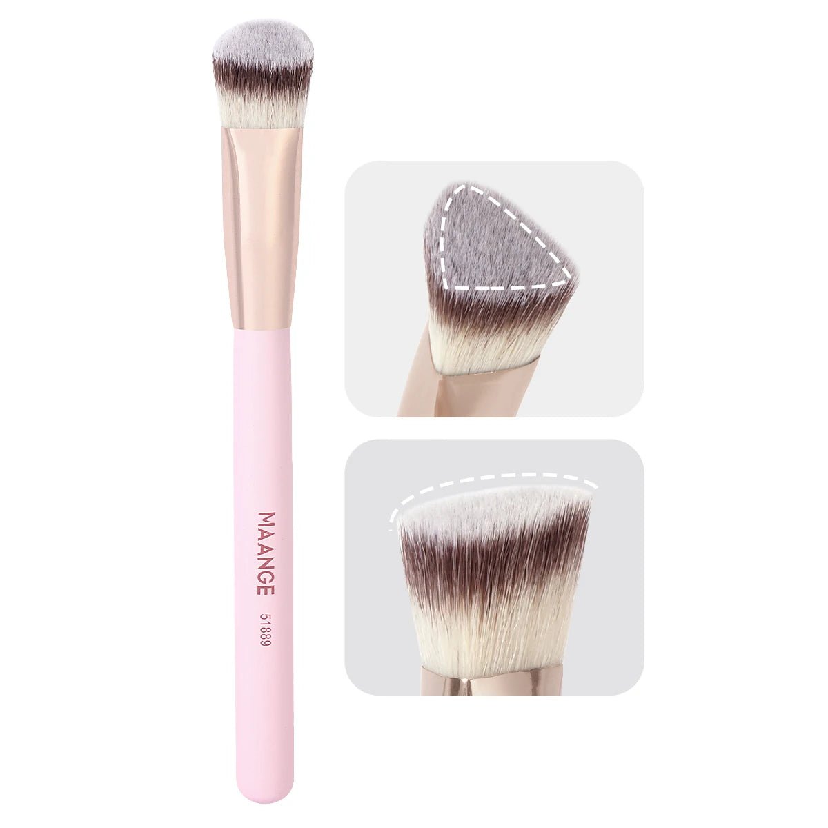 MAANGE Under Eye Concealer Makeup Brush Triangle Foundation Brush for Liquid Cream Blending Concealing Cosmetic Makeup Tools - TheGlamTrend200007787:193PinkPinkMAANGE Under Eye Concealer Makeup Brush Triangle Foundation Brush for Liquid Cream Blending Concealing Cosmetic Makeup Tools
