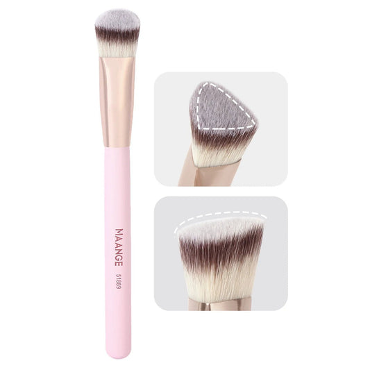 MAANGE Under Eye Concealer Makeup Brush Triangle Foundation Brush for Liquid Cream Blending Concealing Cosmetic Makeup Tools - TheGlamTrend200007787:193PinkPinkMAANGE Under Eye Concealer Makeup Brush Triangle Foundation Brush for Liquid Cream Blending Concealing Cosmetic Makeup Tools