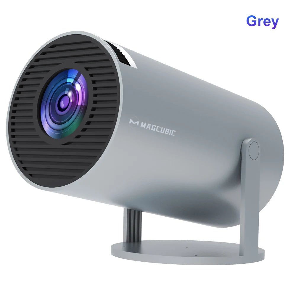 Magcubic Projector Android 11 4K 1280*720P HY300 Pro + Dual Wifi 290ANSI 180°flexible BT5.0 Cinema Outdoor Portable Projector - TheGlamTrend14:201441170HY300 Pro - Grey;200009209:201447607HY300 Pro - GreyUK PlugMagcubic Projector Android 11 4K 1280*720P HY300 Pro + Dual Wifi 290ANSI 180°flexible BT5.0 Cinema Outdoor Portable Projector