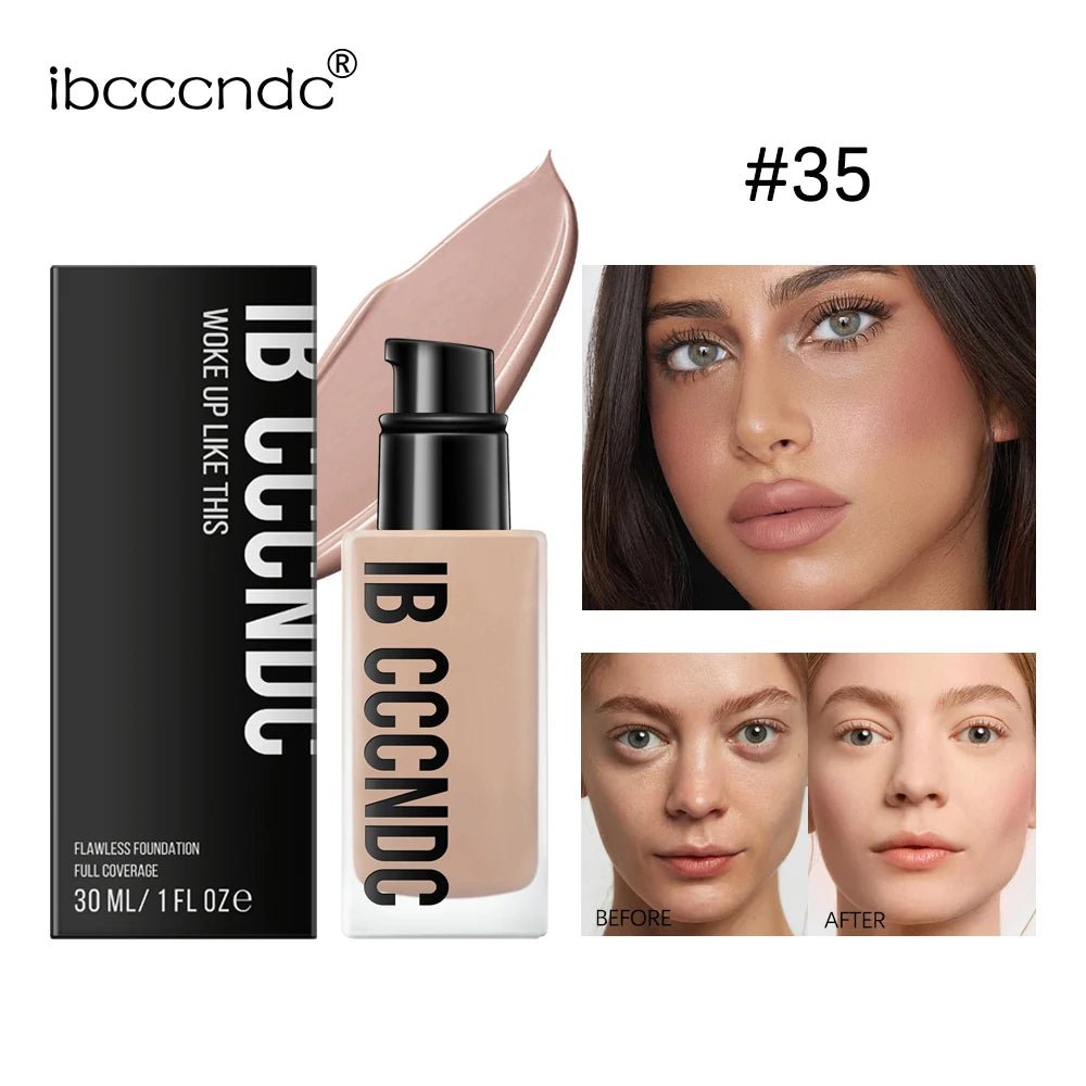 Make Up Foundation Cream for Face High Coverage Foundation Foundations Makeup Waterproof Korean Makeup Base Cosmetic Mist Cc Bb - TheGlamTrend200001176:200000195COLOR 35COLOR 35Make Up Foundation Cream for Face High Coverage Foundation Foundations Makeup Waterproof Korean Makeup Base Cosmetic Mist Cc Bb