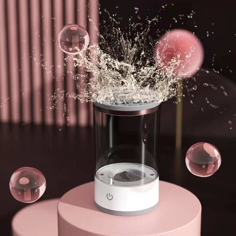 Makeup Brush Cleaner Is An Automatic Rotating Brush Cleaner For Deep Cleaning One Click Operation Is Suitable For All Makeup - TheGlamTrend14:29WHITEMakeup Brush Cleaner Is An Automatic Rotating Brush Cleaner For Deep Cleaning One Click Operation Is Suitable For All Makeup