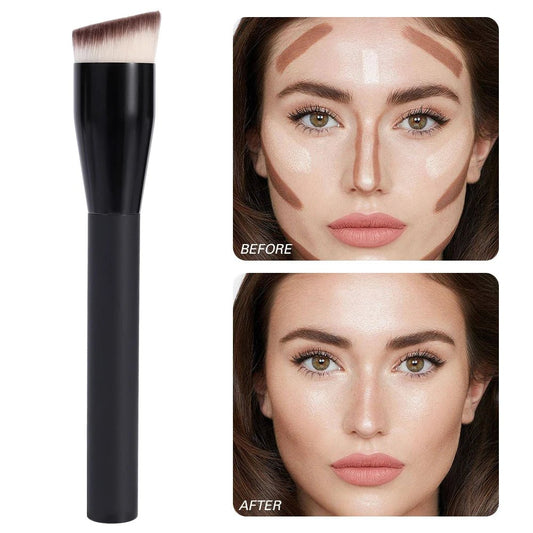 Makeup Brushes Foundation Concealer Angled Seamless Cover Synthetic Dark Circle Liquid Cream Cosmetics Contour Brush Beauty Tool - TheGlamTrend200007787:193blackMakeup Brushes Foundation Concealer Angled Seamless Cover Synthetic Dark Circle Liquid Cream Cosmetics Contour Brush Beauty Tool