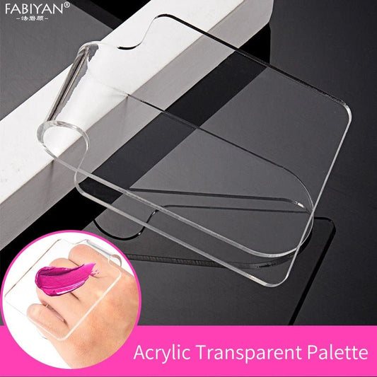 Makeup Palette Acrylic Clear Nail Art Manicure Polish Gel Foundation Eyeshadow DIY Mixing Pigment Painting Water Color Tool - TheGlamTrend<none>Makeup Palette Acrylic Clear Nail Art Manicure Polish Gel Foundation Eyeshadow DIY Mixing Pigment Painting Water Color Tool