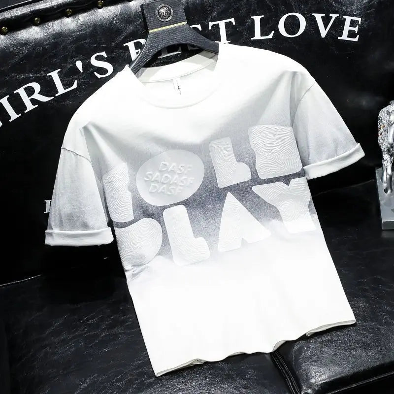 Male Tees Shirts Alphabet Print Tops Black Heather Men's T-shirt Cheap Clothes And High Quality Harajuku Fashion Wholesale Hot - TheGlamTrend14:193White T-shirt;5:100014066MWhite T-shirtMMale Tees Shirts Alphabet Print Tops Black Heather Men's T-shirt Cheap Clothes And High Quality Harajuku Fashion Wholesale Hot