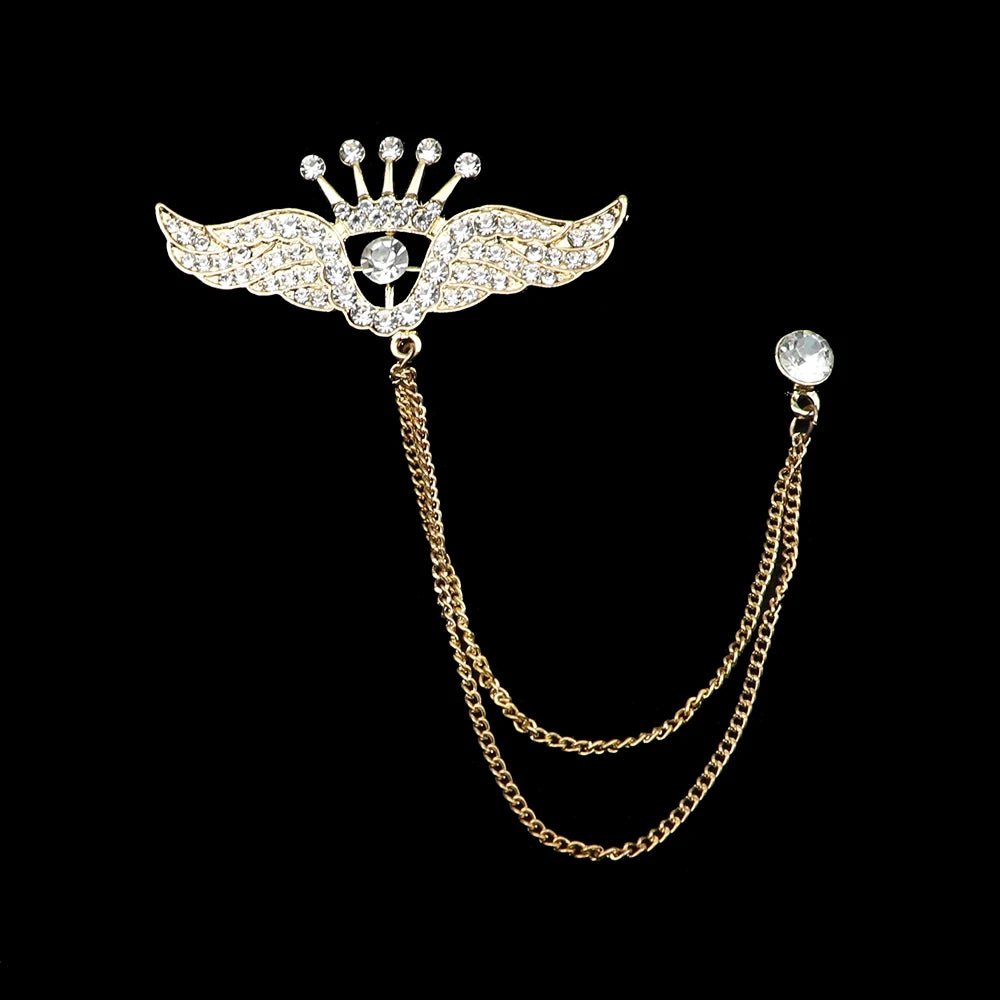 Man Brooch Cross Suit Tassel Chain Lapel Pin Suit Shirt Collar Brooch Badge Retro Pins Wedding Party Dance Neckwear Accessories - TheGlamTrend200001033:20000375966Man Brooch Cross Suit Tassel Chain Lapel Pin Suit Shirt Collar Brooch Badge Retro Pins Wedding Party Dance Neckwear Accessories