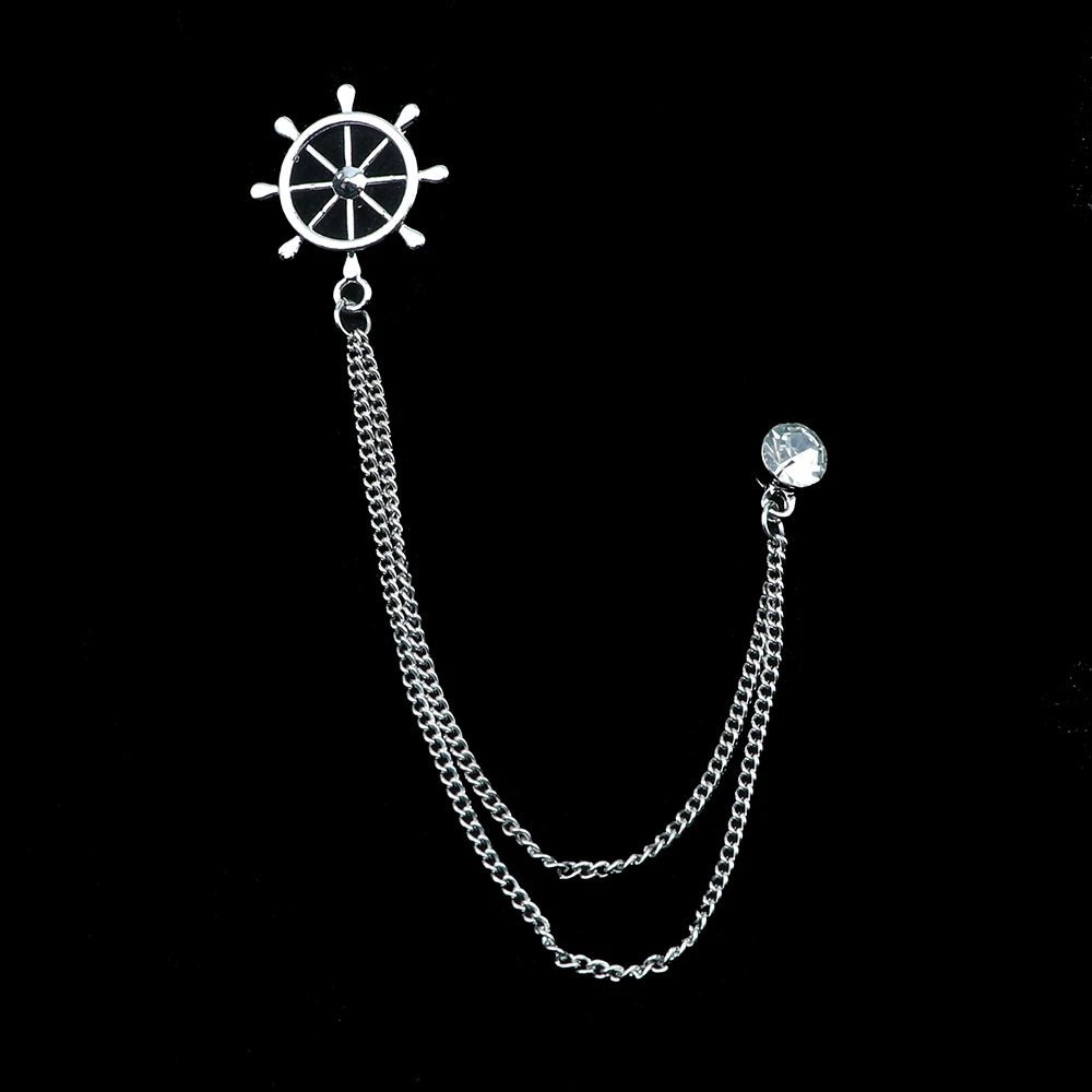 Man Brooch Cross Suit Tassel Chain Lapel Pin Suit Shirt Collar Brooch Badge Retro Pins Wedding Party Dance Neckwear Accessories - TheGlamTrend200001033:20000376299Man Brooch Cross Suit Tassel Chain Lapel Pin Suit Shirt Collar Brooch Badge Retro Pins Wedding Party Dance Neckwear Accessories