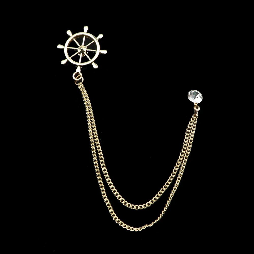 Man Brooch Cross Suit Tassel Chain Lapel Pin Suit Shirt Collar Brooch Badge Retro Pins Wedding Party Dance Neckwear Accessories - TheGlamTrend200001033:2000037631010Man Brooch Cross Suit Tassel Chain Lapel Pin Suit Shirt Collar Brooch Badge Retro Pins Wedding Party Dance Neckwear Accessories