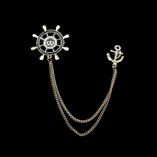 Man Brooch Cross Suit Tassel Chain Lapel Pin Suit Shirt Collar Brooch Badge Retro Pins Wedding Party Dance Neckwear Accessories - TheGlamTrend200001033:2000037651212Man Brooch Cross Suit Tassel Chain Lapel Pin Suit Shirt Collar Brooch Badge Retro Pins Wedding Party Dance Neckwear Accessories