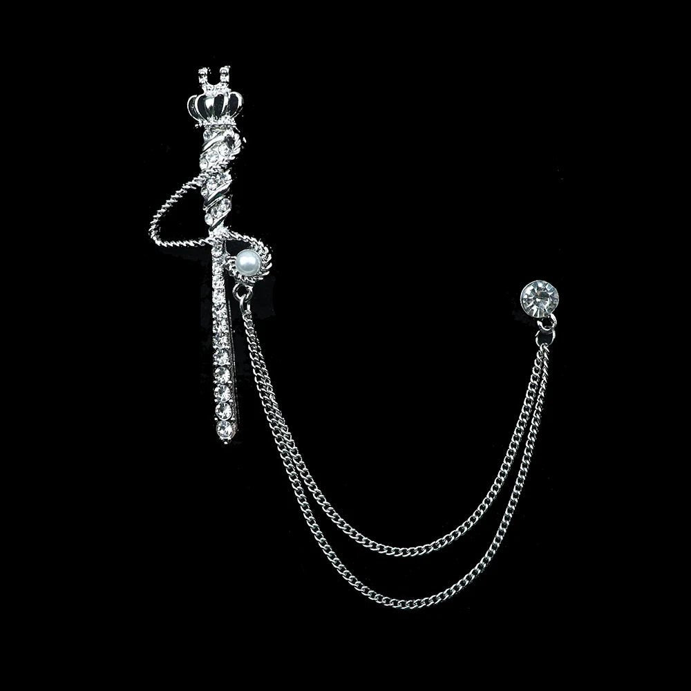 Man Brooch Cross Suit Tassel Chain Lapel Pin Suit Shirt Collar Brooch Badge Retro Pins Wedding Party Dance Neckwear Accessories - TheGlamTrend200001033:36118011Man Brooch Cross Suit Tassel Chain Lapel Pin Suit Shirt Collar Brooch Badge Retro Pins Wedding Party Dance Neckwear Accessories