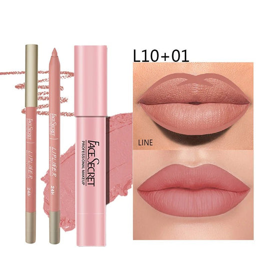 Matte Lipliner&Lipstick Set,Waterproof， Long Lasting Lip Makeup, Soft Matte Color Rendering,Women's Makeup Cosmetics - TheGlamTrend200001176:29L10 01L10 01Matte Lipliner&Lipstick Set,Waterproof， Long Lasting Lip Makeup, Soft Matte Color Rendering,Women's Makeup Cosmetics