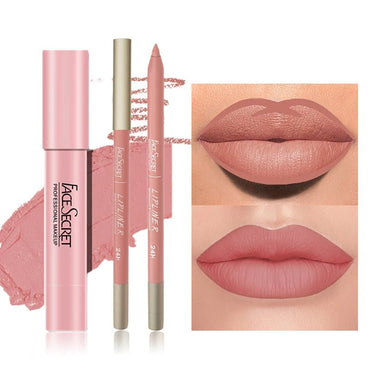 Matte Lipliner&Lipstick Set,Waterproof， Long Lasting Lip Makeup, Soft Matte Color Rendering,Women's Makeup Cosmetics - TheGlamTrend200001176:29L10 01L10 01Matte Lipliner&Lipstick Set,Waterproof， Long Lasting Lip Makeup, Soft Matte Color Rendering,Women's Makeup Cosmetics