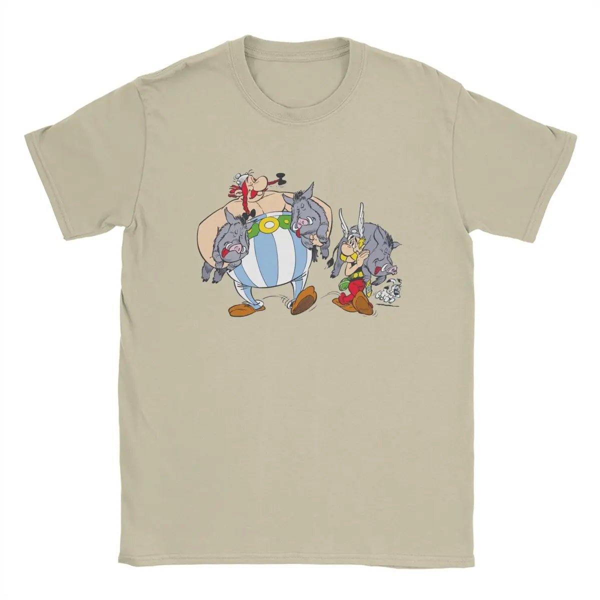 Men T-Shirts Asteriks And Obeliks With Bor Cool 100% Cotton Tees Short Sleeve T Shirt Round Neck Tops Classic - TheGlamTrend14:10;5:100014064RedSMen T-Shirts Asteriks And Obeliks With Bor Cool 100% Cotton Tees Short Sleeve T Shirt Round Neck Tops Classic