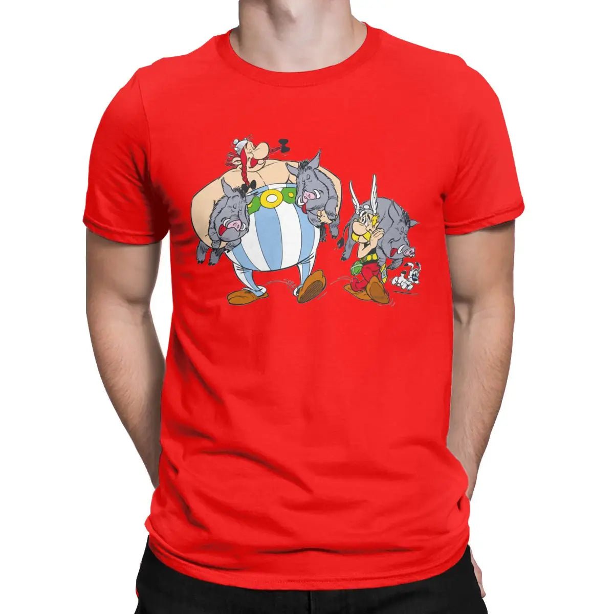 Men T-Shirts Asteriks And Obeliks With Bor Cool 100% Cotton Tees Short Sleeve T Shirt Round Neck Tops Classic - TheGlamTrend14:10;5:100014064RedSMen T-Shirts Asteriks And Obeliks With Bor Cool 100% Cotton Tees Short Sleeve T Shirt Round Neck Tops Classic