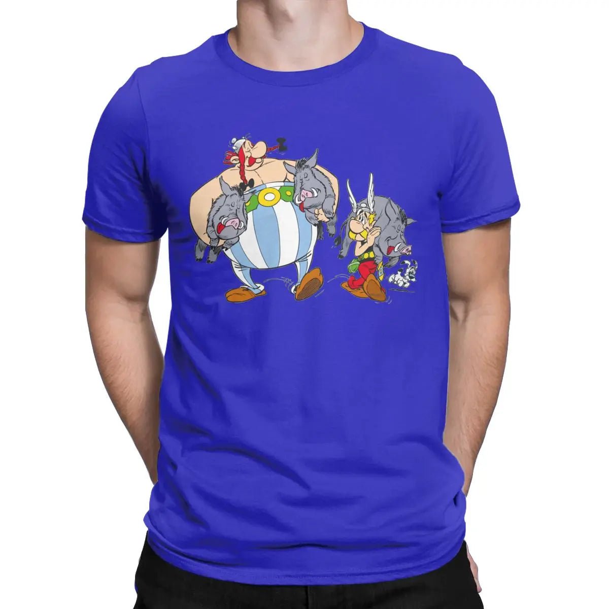Men T-Shirts Asteriks And Obeliks With Bor Cool 100% Cotton Tees Short Sleeve T Shirt Round Neck Tops Classic - TheGlamTrend14:173;5:100014064BlueSMen T-Shirts Asteriks And Obeliks With Bor Cool 100% Cotton Tees Short Sleeve T Shirt Round Neck Tops Classic