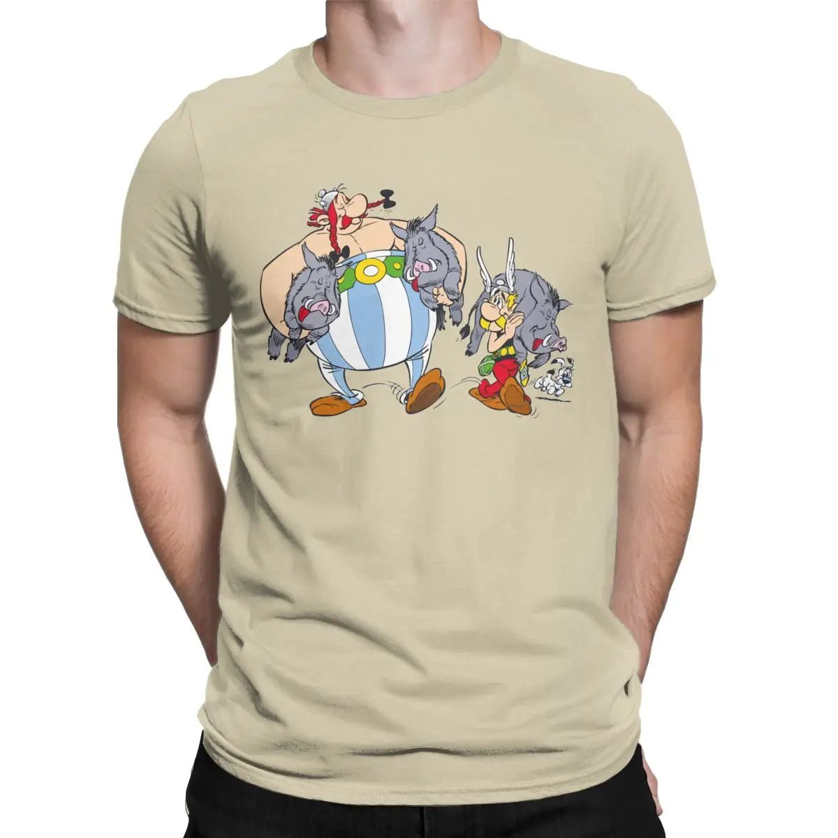 Men T-Shirts Asteriks And Obeliks With Bor Cool 100% Cotton Tees Short Sleeve T Shirt Round Neck Tops Classic - TheGlamTrend14:200001438;5:4183KhakiXXXLMen T-Shirts Asteriks And Obeliks With Bor Cool 100% Cotton Tees Short Sleeve T Shirt Round Neck Tops Classic