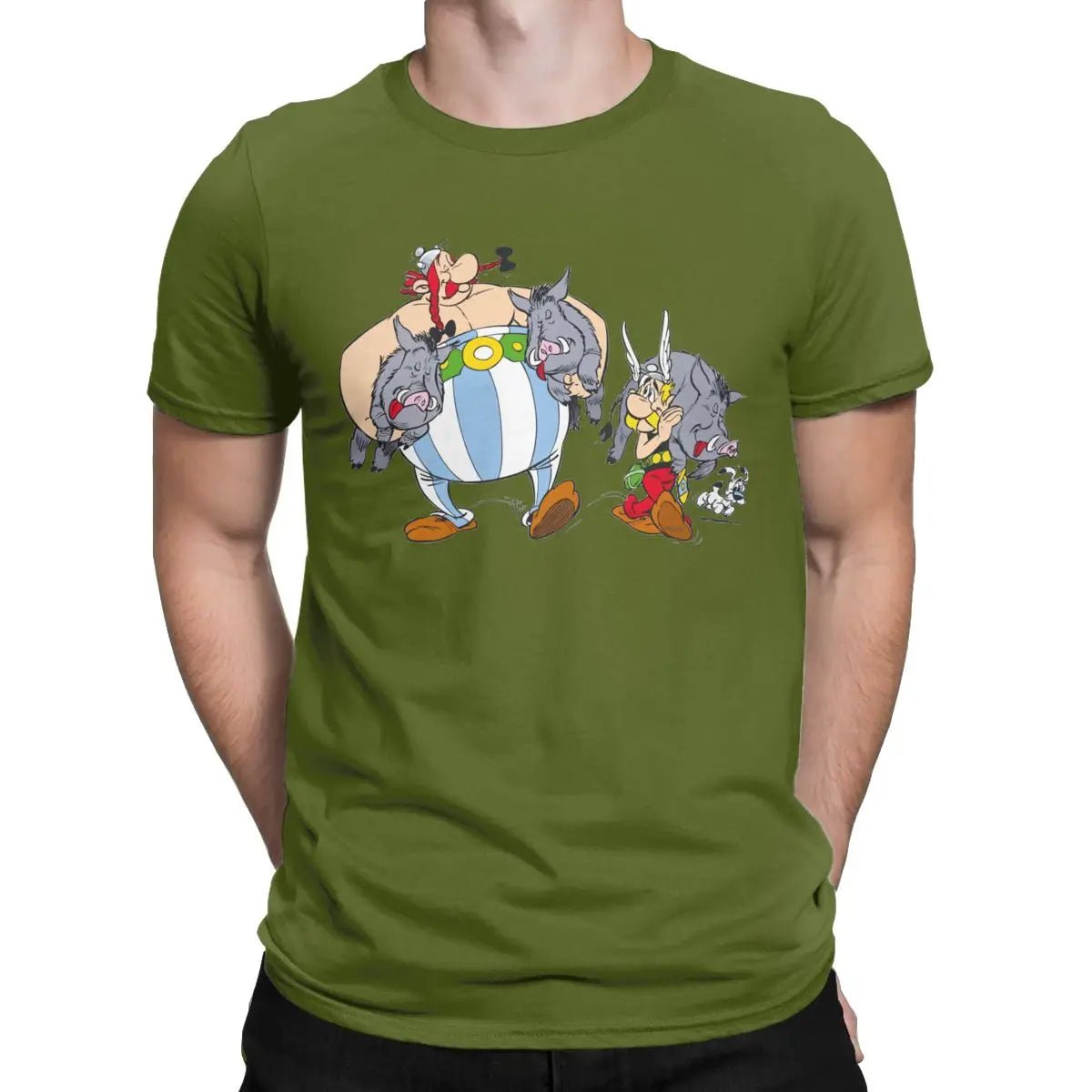 Men T-Shirts Asteriks And Obeliks With Bor Cool 100% Cotton Tees Short Sleeve T Shirt Round Neck Tops Classic - TheGlamTrend14:200004889;5:200000991army green5XLMen T-Shirts Asteriks And Obeliks With Bor Cool 100% Cotton Tees Short Sleeve T Shirt Round Neck Tops Classic