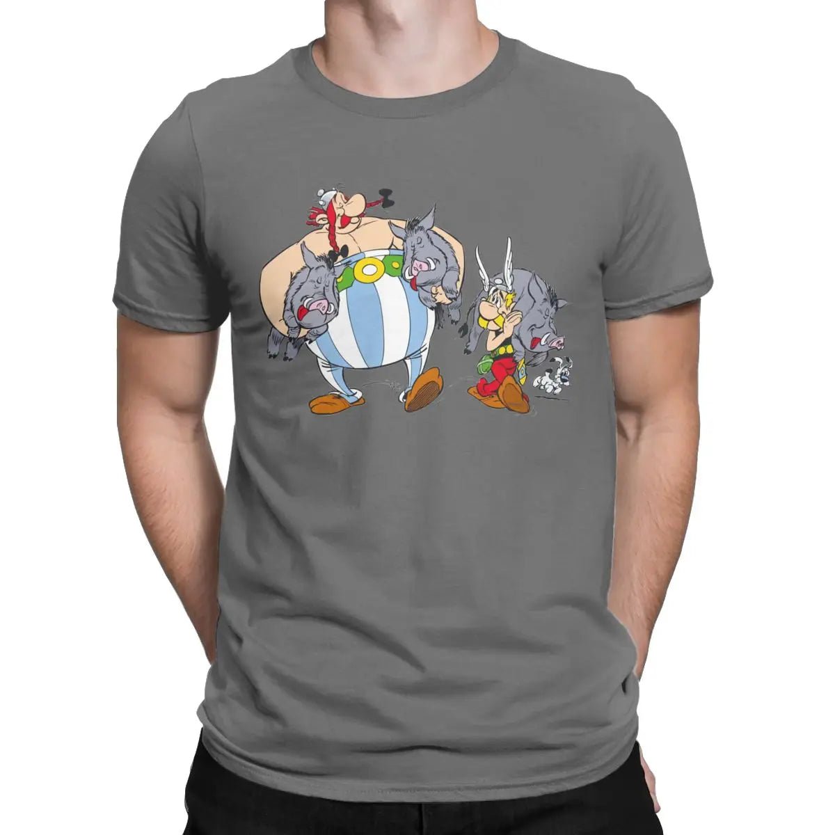 Men T-Shirts Asteriks And Obeliks With Bor Cool 100% Cotton Tees Short Sleeve T Shirt Round Neck Tops Classic - TheGlamTrend14:200004890;5:100014064Dark GreySMen T-Shirts Asteriks And Obeliks With Bor Cool 100% Cotton Tees Short Sleeve T Shirt Round Neck Tops Classic