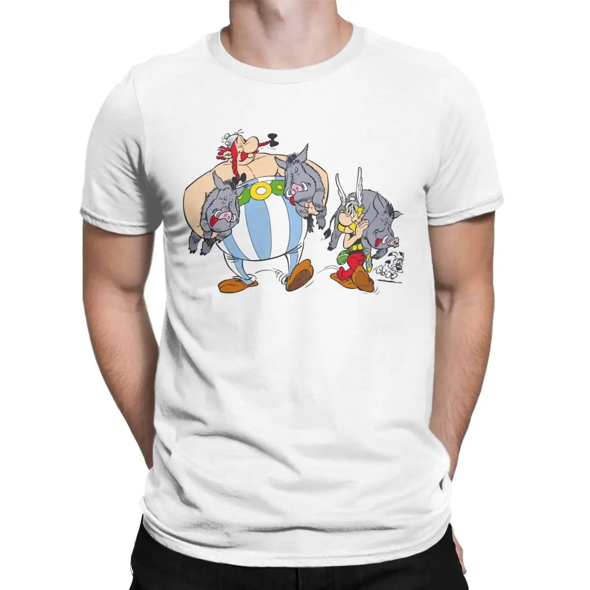 Men T-Shirts Asteriks And Obeliks With Bor Cool 100% Cotton Tees Short Sleeve T Shirt Round Neck Tops Classic - TheGlamTrend14:29;5:361386WHITEMMen T-Shirts Asteriks And Obeliks With Bor Cool 100% Cotton Tees Short Sleeve T Shirt Round Neck Tops Classic