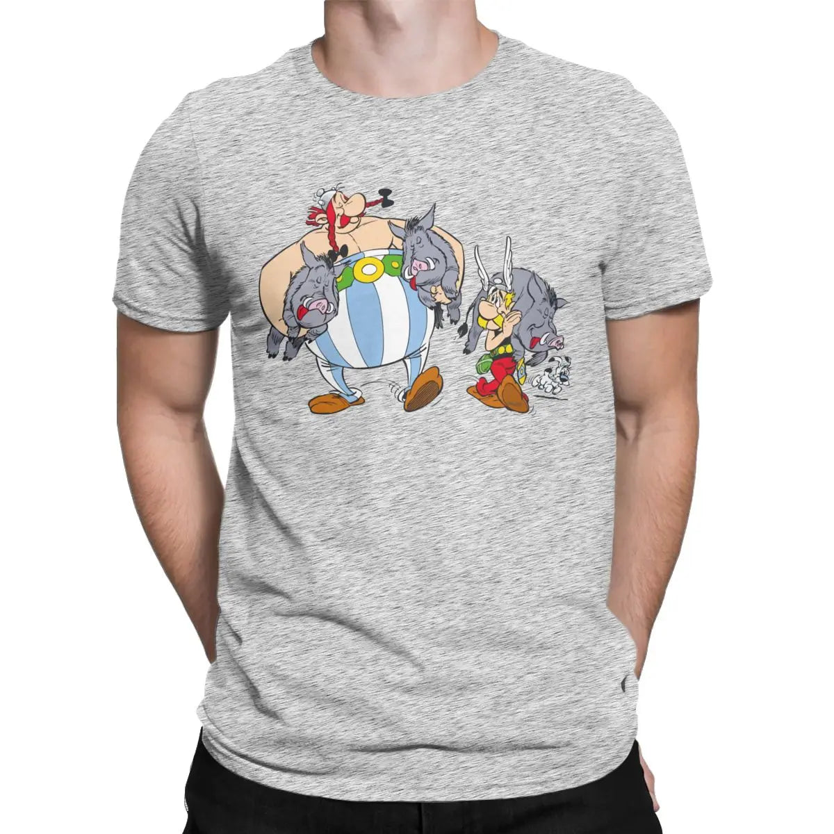 Men T-Shirts Asteriks And Obeliks With Bor Cool 100% Cotton Tees Short Sleeve T Shirt Round Neck Tops Classic - TheGlamTrend14:691;5:361385GRAYLMen T-Shirts Asteriks And Obeliks With Bor Cool 100% Cotton Tees Short Sleeve T Shirt Round Neck Tops Classic