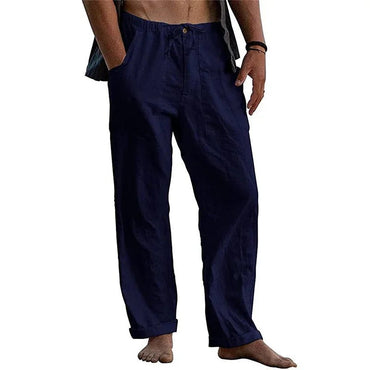 Men's Casual Trousers Home Pants New Man Cotton Linen Large Size White Straight Trousers Solid Beach Black Fitness Pants - TheGlamTrend14:200004889Gy;5:4182XXLGyMen's Casual Trousers Home Pants New Man Cotton Linen Large Size White Straight Trousers Solid Beach Black Fitness Pants